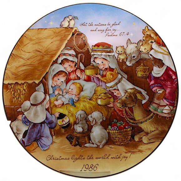 American Greetings Other - American Greetings 1986 Keepsake Christmas Plate "The Holiest Night" Fine Porcel